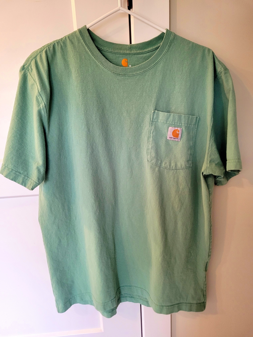 Carhartt Pocket Tee in Seafoam Green. Men's Medium. 100% Cotton